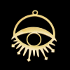 Pendentif Œil de la protection 26 mm, Acier Inoxydable finition Doré
