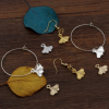 Pendentifs Feuille Ginkgo biloba 13mm métal couleur Or Clair