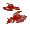Pendentifs filigrane, Poissons de Combat 49 mm coloris Rouge