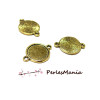 Supports de PENDENTIF CONNECTEUR Qualité EXTRA 12mm finition DORE ANTIQUE