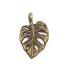 Pendentifs Feuille de Montserrat 20 mm métal finition Bronze