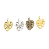 Pendentifs Feuille de Montserrat 20 mm métal finition Bronze
