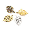 Pendentifs Feuille de Montserrat 20 mm métal finition Bronze