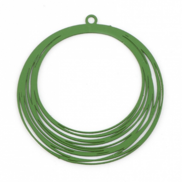 pendentifs filigrane, Cercle 30 mm coloris Vert