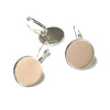 Boucles d'oreille DORMEUSE PLATEAU 18 mm Cuivre finition Argent Platine
