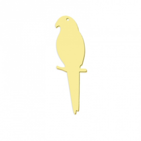 Pendentif - Oiseau Perroquet 40mm - Doré en Acier Inoxydable  - pour bijoux raffinés