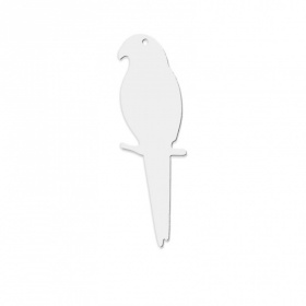 Pendentif - Oiseau Perroquet 40mm - Argenté en Acier Inoxydable  - pour bijoux raffinés