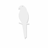 Pendentif - Oiseau Perroquet 40mm - Argenté en Acier Inoxydable  - pour bijoux raffinés