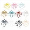 Estampes - pendentifs filigrane Fleur Eventail 34 par 31mm - coloris Argent Platine