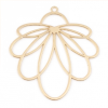 Estampes, pendentifs, filigrane Fleur Eventail 34 par 31mm,  coloris Doré