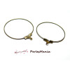 Boucles d'oreilles CREOLES Cintres 30mm laiton finition BRONZE