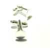 Supports de Boutons de Manchette Plateau Lisse 12mm – Laiton finition Argent Vif