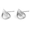 Supports de boucle d'oreille Puce Incurvé avec trou 11mm Acier Inoxydable avec embouts en acier