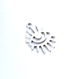 Pendentifs Oeil de la protection 17mm  Acier Inoxydable 304 finition Argenté