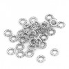 Perles intercalaires Rondelles à stries 4 par 1mm métal couleur Argent Platine