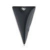 Sequins résine style émaillés Triangle Noir 22 par 13mm sur une base en métal dore