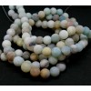 Perles rondes Amazonite effet givre 4mm