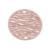 Estampes Pendentif Connecteur filigrane Zèbre 20mm coloris Rose