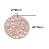 Estampes Pendentif Connecteur filigrane Zèbre 20mm coloris Rose