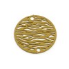 Estampes Pendentif Connecteur filigrane Zèbre 20 mm coloris Moutarde