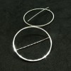 Boucle d'oreille Graphique 35mm métal finition Argenté