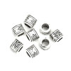 PS110146677 Lot de 10 -20 Perles intercalaires Cylindre Cœur et Losange 8 par 7mm, laiton couleur Argent Antique