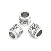PS110146677 Lot de 10 -20 Perles intercalaires Cylindre Cœur et Losange 8 par 7mm, laiton couleur Argent Antique