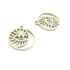 Pendentifs Œil de la protection 15mm  Acier Inoxydable 304 finition Argenté