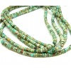 Perles rondelles Heishi 4 par 2mm Jaspe Synthétique Coloris Vert Bleu Turquoise