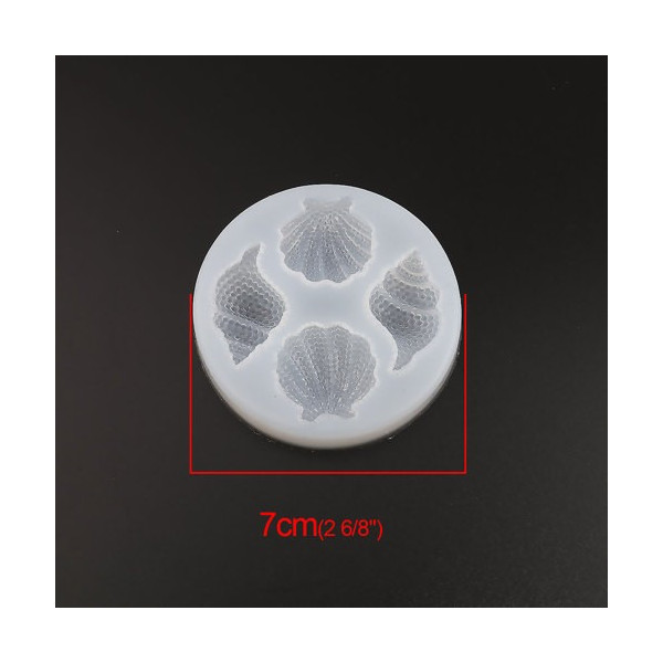 Moule en Silicone pendentif Coquillage 70mm utilisation FIMO RESINE
