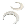 Pendentifs, Connecteurs Corne de buffle, Lune 30mm en Acier Inoxydable finition Argenté pour bijoux raffinés