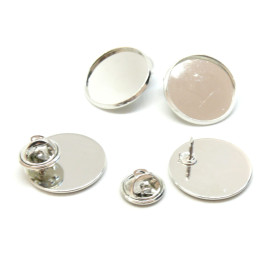 Supports de Broche Pins 20mm – Laiton Finition Argent Platine
