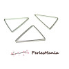 Pendentifs Connecteurs Triangle metal couleur Argent Platine 25 par 30mm
