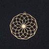 Pendentif Mandala 33mm en Acier Inoxydable  201 placage Ionique finition Doré
