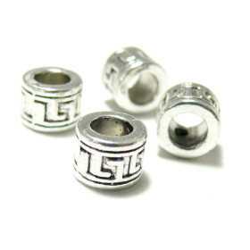 Perles intercalaires Rondelle Graphique couleur Argent Antique