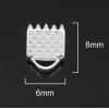 Embouts à serrer, serre fils, Griffes, Pince ATTACHE RUBAN 6 mm- en Métal - finition Argent Vif