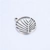 BU11220426140118 – Lot de 1 Pendentif Médaillon Feuille de Palme 15mm – Acier Inoxydable 304 Argenté