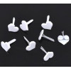 attaches parisiennes ou Brads 9mm Coeur Metal couleur Blanc