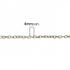 Colliers Sautoirs 76.2cm Chaine Maille Forcat 4 par 3mm métal couleur Bronze