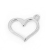 Pendentifs breloques motifs Cœurs métal finition Argent Platine Rhodié