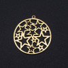 Pendentif Ailes d'insecte 32 par 30mm, Acier Inoxydable finition Doré placage Ionique sous vide