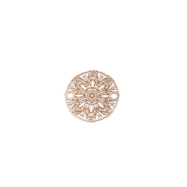 Estampes pendentif connecteur filigrane Médaillon Fleur Doré de 19mm