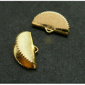 embouts serre-fils demi-cercle 20 mm – Cuivre plaqué or 18KT