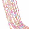 Perles rondes 6 mm, Verre craquelée coloris Pastel