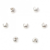 Caches Perles à Écraser 4mm métal finition Argent Vif