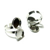 Supports de  Bagues double plateau 12mm Laiton finition Argent Platine