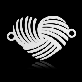 Pendentifs - Cœur 19mm - finition Argenté en Acier Inoxydable 304- pour bijoux raffinés