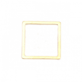 Pendentifs, Connecteurs Carré 12 mm,  Acier Inoxydable 304 finition Doré pour bijoux raffinés