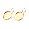 Supports Boucle d'oreille pour cabochon 14mm - Acier Inoxydable 304 Placage Ionique