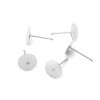 Supports de Boucle d'oreille Puce clou 8mm en Acier Inoxydable et embouts plastique